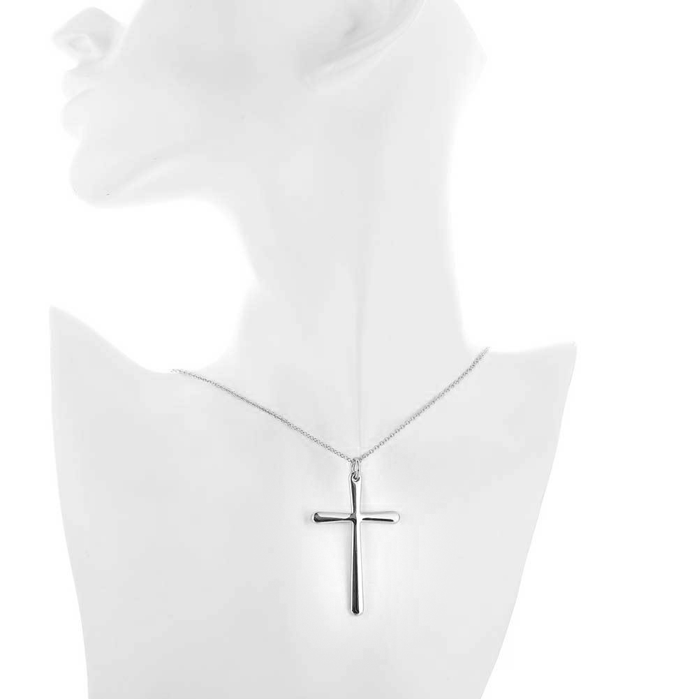 Crucifijo Plata, collar colgante elegante para hombres mujeres con cadena de de 45 cm – 24Joyas tienda de compra de relojes y joyas