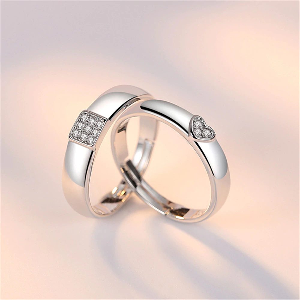 Anillos Ajustables de Plata de Ley 925 para Enamorados. Regalo romántico ideal Compromiso, Navidad, Aniversario – 24Joyas tienda de compra de relojes y joyas