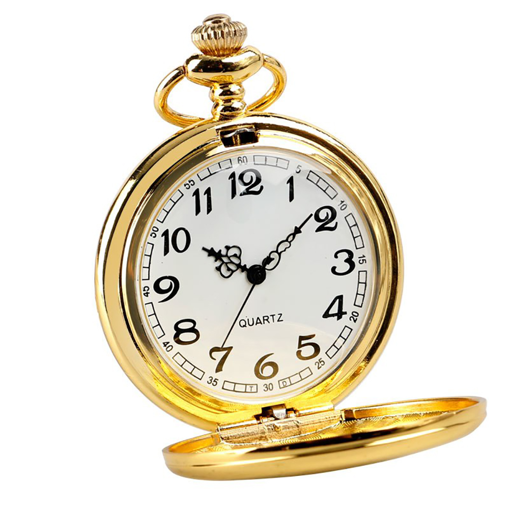 Reloj de Bolsillo dorado con Movimiento de precisión japones caja y corona de cebolla retro – 24Joyas tienda de compra de relojes joyas