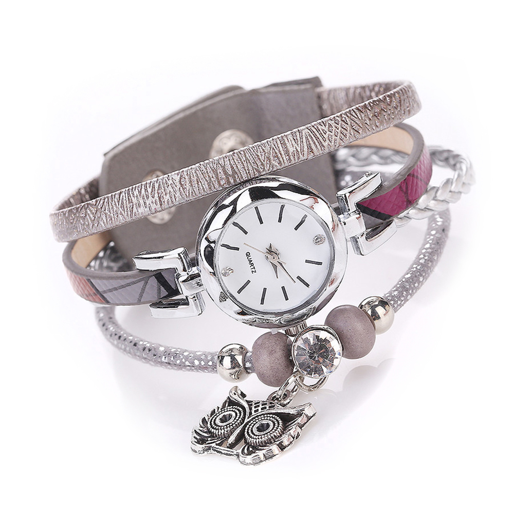 Reloj Pulsera Femenina de Cuarzo Colgante de Buho para Mujeres Chicas la Moda – 24Joyas tienda de compra de relojes y joyas