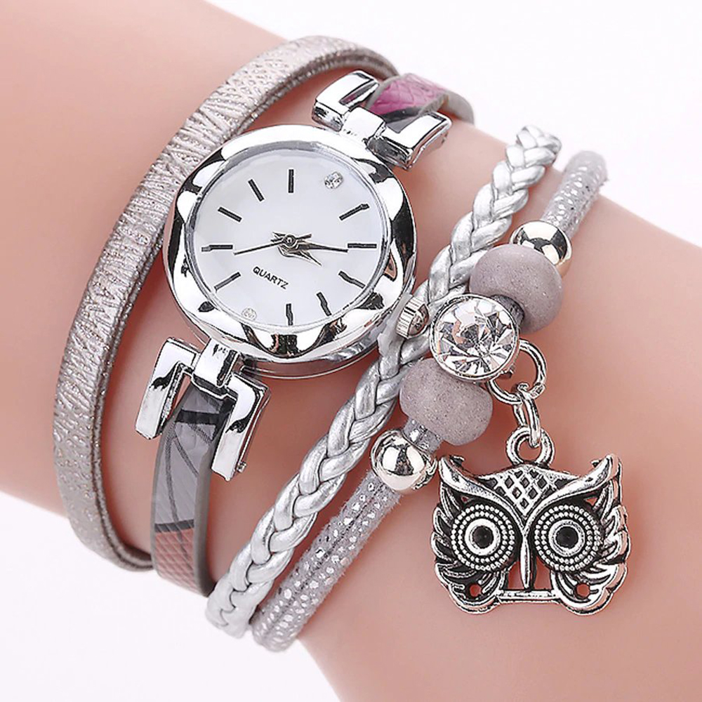 Reloj Pulsera Femenina de Cuarzo Colgante de Buho para Mujeres y Chicas a  la Moda – 24Joyas tienda de compra de relojes y joyas