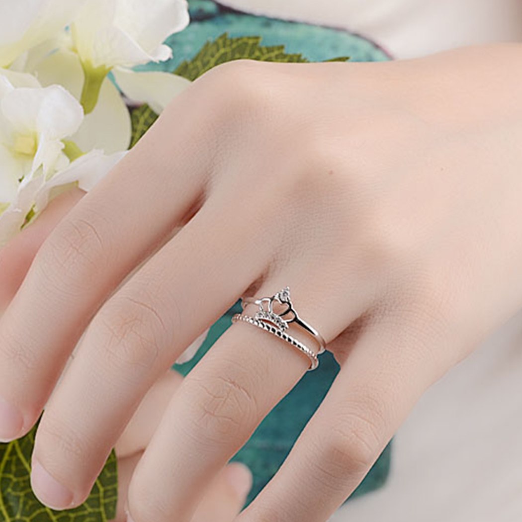 Anillo Corona de Reina Ajustable con Brillantes para Mujer – 24Joyas de compra de relojes y joyas